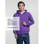 Толстовка на молнии с капюшоном SIVERGA HEAVY 2.0, фиолетовая, размер XS