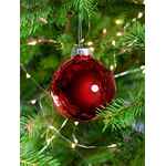 Елочный шар FINERY GLOSS, 8 см, глянцевый красный
