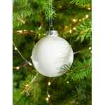 Елочный шар FINERY GLOSS, 8 см, глянцевый белый