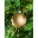 Елочный шар FINERY MATT, 8 см, матовый золотистый