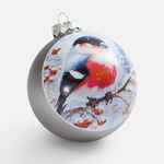 Елочный шар FINERY MATT, 8 см, матовый серебристый