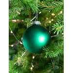 Елочный шар FINERY MATT, 8 см, матовый зеленый