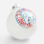 Елочный шар FINERY GLOSS, 10 см, глянцевый белый