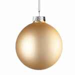 Елочный шар FINERY MATT, 10 см, матовый золотистый