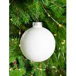 Елочный шар FINERY MATT, 10 см, матовый белый