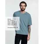 Футболка унисекс оверсайз CROSSTOWN, серо-зеленая, размер S