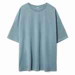 Футболка унисекс оверсайз CROSSTOWN, серо-зеленая, размер S