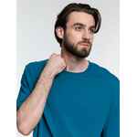 Футболка унисекс оверсайз CROSSTOWN, бирюзовая (морская волна), размер M