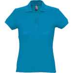 Рубашка поло женская PASSION 170 ярко-бирюзовая, размер M