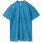 Рубашка поло мужская SUMMER 170 ярко-бирюзовая, размер XXL