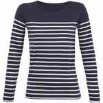 Футболка женская с длинным рукавом MATELOT LSL WOMEN, темно-синяя с белым, размер L