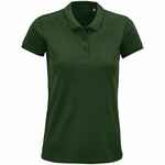 Рубашка поло женская PLANET WOMEN, темно-зеленая, размер XS