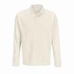 Рубашка поло оверсайз с длинным рукавом HERITAGE, молочная, размер 5XL