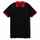 Рубашка поло PRINCE 190 черная с красным, размер XS