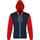 Толстовка на молнии SILVER 280 темно-синяя с красным, размер XS