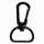 Застежка-карабин SNAP HOOK, M, черная