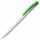 Ручка шариковая PIN, белая с зеленым