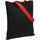 Холщовая сумка BRIGHTONE, черная с красными ручками