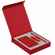 Коробка LATERN для аккумулятора 5000 мАч, флешки и ручки, красная