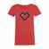Футболка женская PIXEL HEART, красная, размер S