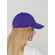 Бейсболка CANOPY, фиолетовая с белым кантом