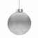 Елочный шар FINERY GLOSS, 10 см, глянцевый серебристый с глиттером