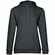 Толстовка с капюшоном женская HOODIE, серый меланж (антрацит), размер XS