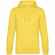 Толстовка с капюшоном унисекс KING, желтая, размер S