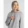 Толстовка с капюшоном унисекс HOODIE, серый меланж, размер XS