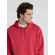 Толстовка с капюшоном унисекс HOODIE, красный меланж, размер XS