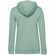 Толстовка с капюшоном женская HOODIE, серо-зеленая, размер XS