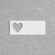 Лейбл из ПВХ с вырубкой «Сердце», белый