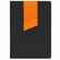 Ежедневник BOOKMARK, недатированный, черный с оранжевым