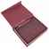 Коробка DUO под ежедневник и ручку, бордовая