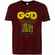 Футболка A GOD IS HIGH, гранатово-красная, размер S