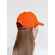 Бейсболка CLASSIC, оранжевая с белым кантом