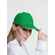 Бейсболка CLASSIC, ярко-зеленая с белым кантом
