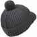 Вязаная шапка с козырьком PEAKY, серая (антрацит)