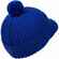 Вязаная шапка с козырьком PEAKY, синяя (василек)