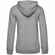 Толстовка на молнии с капюшоном женская BNC INSPIRE (ORGANIC), серый меланж, размер XS