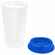 Стакан с крышкой COLOR CAP WHITE, белый с синим