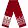 Шарф ELNIK, красный с молочно-белым