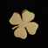 Шильдик «Счастливый клевер», золотистый