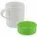 Кружка с силиконовой подставкой PROTEGE, зеленое яблоко