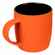 Кружка SURPRISE TOUCH BLACK с покрытием софт-тач, оранжевая