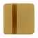 Квадратный шильдик на резинку EPOXI, матовый золотистый