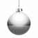 Елочный шар FINERY GLOSS, 10 см, глянцевый серебристый