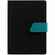 Ежедневник BOOM, недатированный, черный с бирюзовым