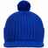 Вязаная шапка с козырьком PEAKY, синяя (василек)