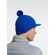Вязаная шапка с козырьком PEAKY, синяя (василек)
